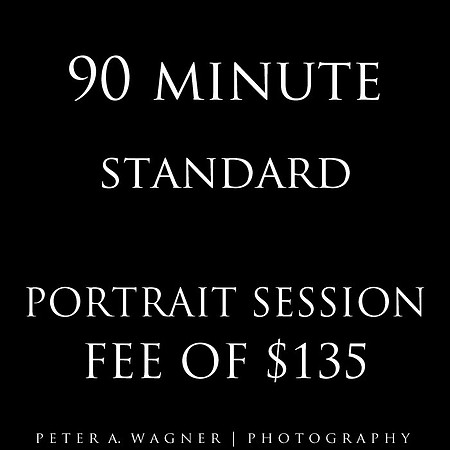 90 Minute Portrait Session FEE of $135