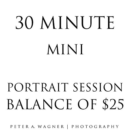 30 Minute Portrait Session BALANCE of $25