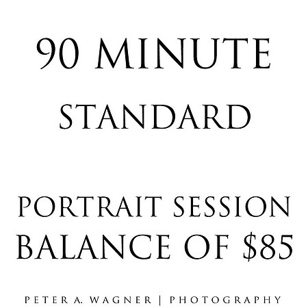90 Minute Portrait Session BALANCE of $85