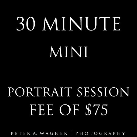 30 Minute Portrait Session FEE of $75